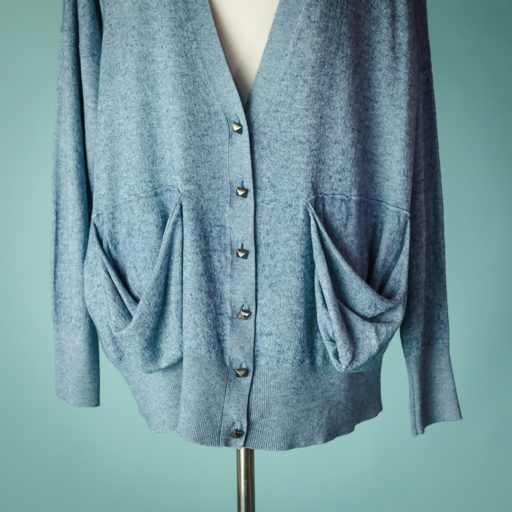Tricot Alexander Wang M Blue Merino Wool Sweater - Picture 3 of 8